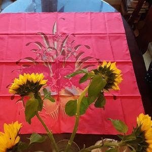 Red orchid Thai scarf